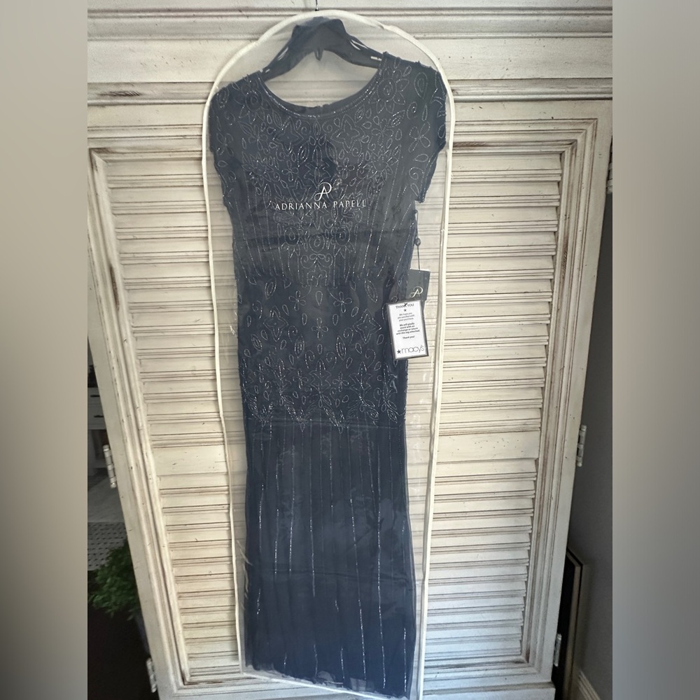 Adrianna Papell beaded long gown